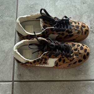 Leopard Print Sneakers with Black Laces